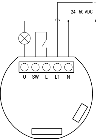 Shelly 1PM DC wiring