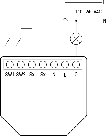 Shelly 1L wiring with Neutral