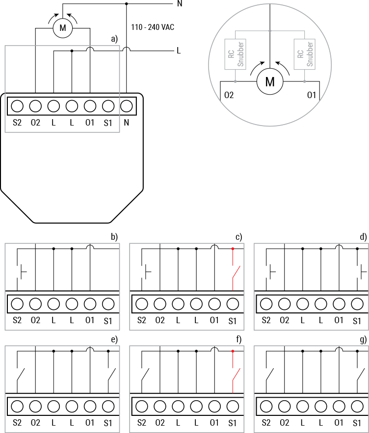 Shelly 2.5 cover control wiring